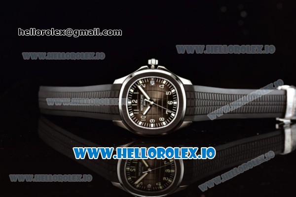 Patek Philippe Aquanaut Jumbo Miyota 9015 Automatic Steel Case Brown Dial With Arabic Numeral Markers Black Rubber Strap(ZF) - Click Image to Close